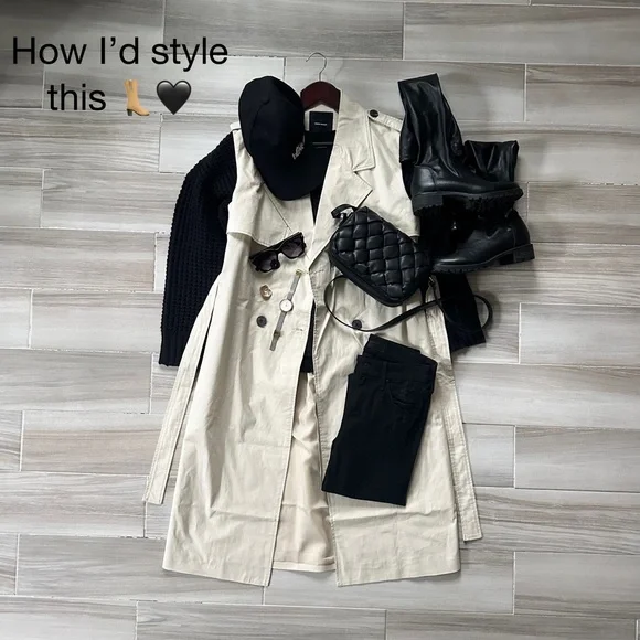 Vero Moda Sleeveless Trench Coat Vest Cream
Beige Size M NWT - Picture 15 of 15